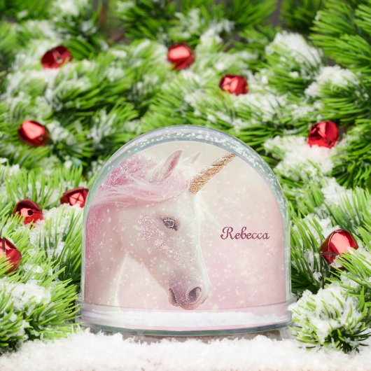 Personalized Pink Unicorn (Noël)