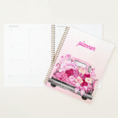 Personalized Pink Valentine Truck Planner Cover (Devant avec enveloppe)