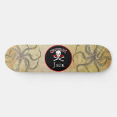 Personalized Pirate Captain Skateboard (Horz)