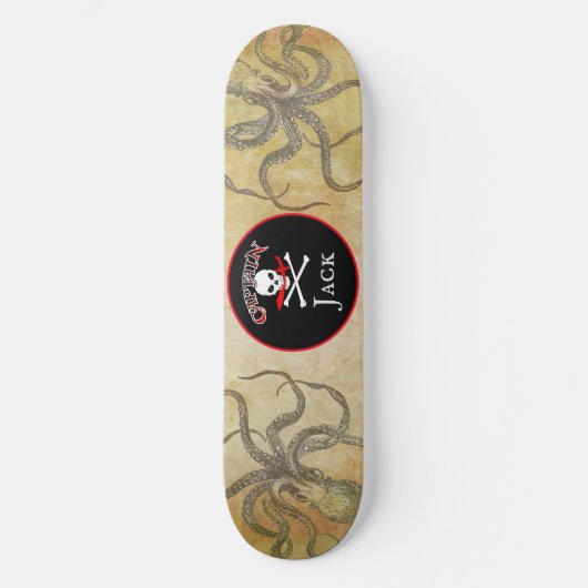 Personalized Pirate Captain Skateboard (Recto)