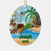 Personalized Pirate Ship Ornament (Rechts)