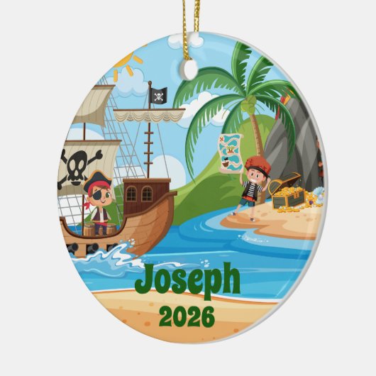 Personalized Pirate Ship Ornament (Links)
