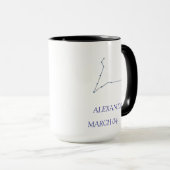 Personalized Pisces Constellation Mug - Custom Sta (Devant droit)