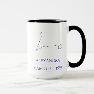 Personalized Pisces Constellation Mug - Custom Sta Mok