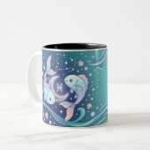 Personalized Pisces Zodiac Mug (Devant gauche)