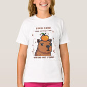 Personalized Pixel Capybara T-Shirt — Custom Name  (Devant)