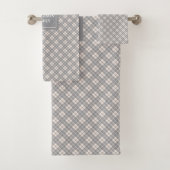 Personalized Plaid Towels Elegant Pastel Accent Bad Handdoek (Insitu)