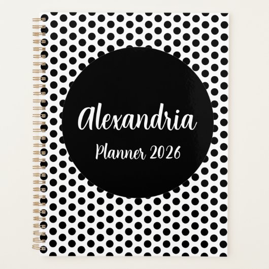 Personalized Polka Dot Planner (Voorkant)