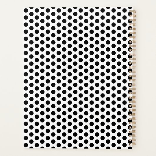 Personalized Polka Dot Planner (Achterkant)