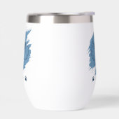 Personalized Poodle Dog Dad Ice Blue Wine Tumbler (Gauche)