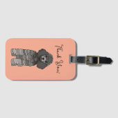 Personalized Poodle Dog Pet Bagagelabel (Voorkant (horizontaal))
