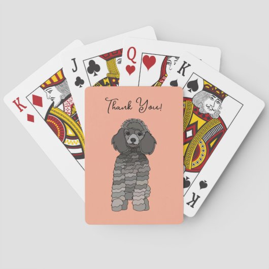 Personalized Poodle Dog Pet Pokerkaarten (Achterkant)