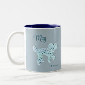 Personalized Poodle Photo Mug Double-Sided Blue (Gauche)