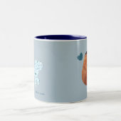 Personalized Poodle Photo Mug Double-Sided Blue (Centre)