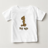 Personalized Pooh First Birthday Baby T-Shirt (Voorkant)