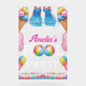Personalized Pool Party Welcome Acryl Bord (Voorkant)