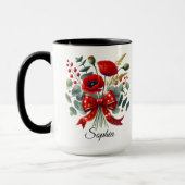 Personalized Poppy Flower Name Mug Gift (Gauche)