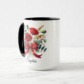 Personalized Poppy Flower Name Mug Gift (Devant gauche)