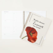 Personalized Poppy Weekly Planner Aesthetic Floral (Devant avec enveloppe)