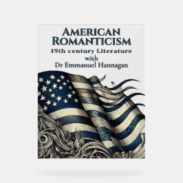 Personalized Post Grunge Romanticism American Flag Acryl Bord