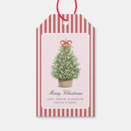 Personalized Preppy Coastal Tree Christmas Cadeaulabel