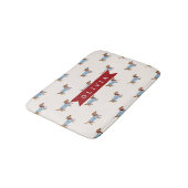 Personalized Preppy Cute Dachshund Dog Pattern Badmat (Gekanteld)