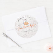 Personalized Preserved Peaches Canning Stickers (Enveloppe)