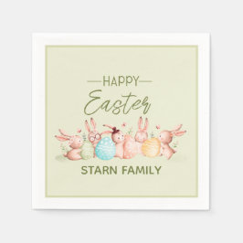Personalized, pretty Easter festive napkins Servet