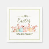 Personalized, pretty Easter festive napkins Servet (Voorkant)