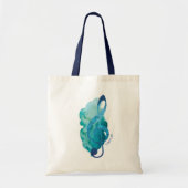 Personalized Pretty Teal Treble Clef Music Tote Bag (Voorkant)