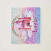 Personalized Princess Castle Child Name Puzzle  (Vertical)