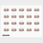 Personalized  Princess Floral Name Stickers  (Vel)
