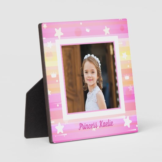 Personalized Princess Photo tabletop Plaque Fotoplaat (Voorkant)