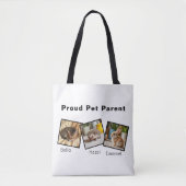 Personalized Proud Pet Parent Tote Bag (Devant)