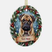 Personalized Pug Christmas Keramisch Ornament (Rechts)