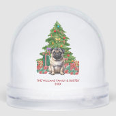 Personalized Pug Dog Christmas (Arrière)