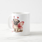 Personalized Pug Valentine's Day Koffiemok (Voorkant links)