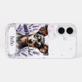 Personalized Pup Phone Case – Min Pin iPhone 16 Hoesje (Achterkant horizontaal)