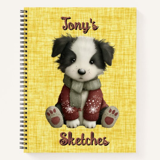 Personalized Puppy Notitieboek (Voorkant)