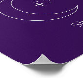 Personalized Purple Celestial Line Art Poster (Coin)