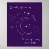 Personalized Purple Celestial Line Art Poster (Devant)