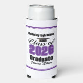 Personalized Purple Class of 2026 Graduation Party (Seltzer Voorkant)