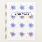 Personalized Purple Daisy Notebook Custom Name (Devant)