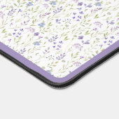 Personalized Purple Floral Bureaumat (Hoek)