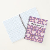 Personalized Purple Heart Daily Journal Custom (Intérieur)