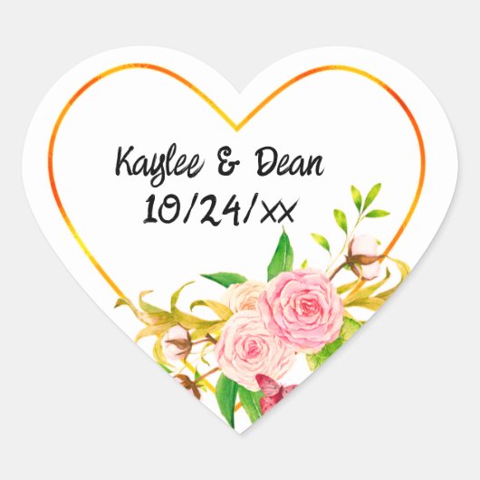 Personalized Purple Heart stickers (Devant)