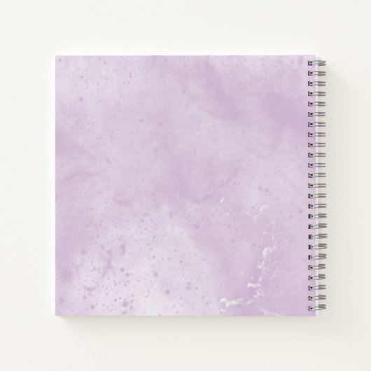 Personalized Purple Marble Notebook Notitieboek (Achterkant)