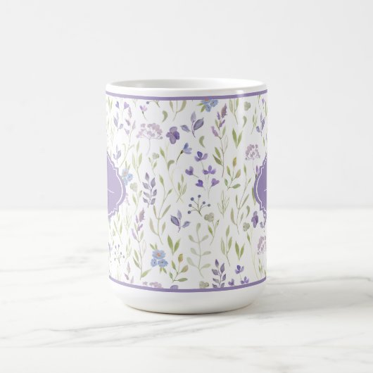 Personalized Purple Wildflower Mug (Centre)