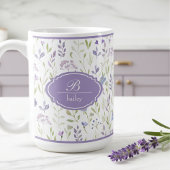 Personalized Purple Wildflower Mug