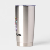 Personalized Purrfectly Lazy Cat Custom Pet Name C Geïsoleerde Drinkbeker (Links)